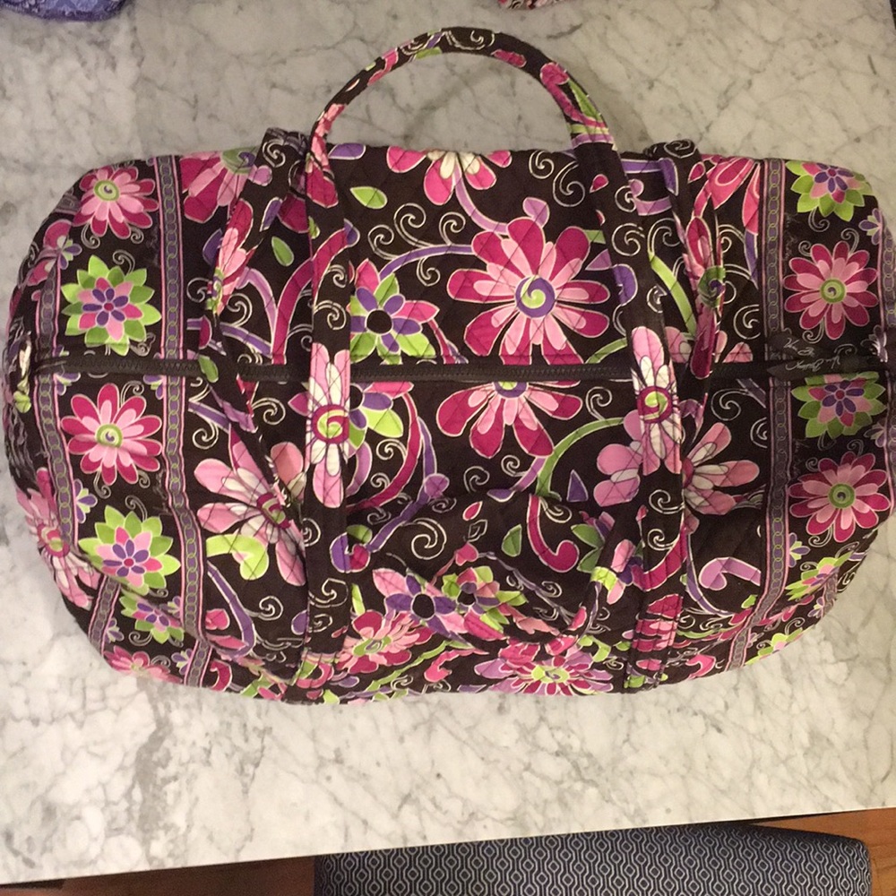 Vera Bradley Large Duffle in Purple Punch